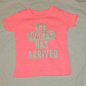Baby Girl Party Arrived Shirt First 1st Birthday Pink 12 Months Sprinkles NEW